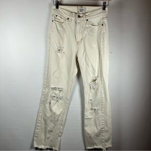 BDG Women's Distressed Cream Jeans